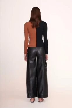 CARGO SWEATER | TAN BLACK -Staud 01 2030 TNBK 259 6266 BLK 00097 web