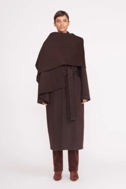 CARVER COAT | DARK CHOCOLATE 13 CARVER COAT | DARK CHOCOLATE -Staud 035 230605 Staud Fall Ecom 01207 web