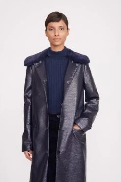 VARNISHES COAT | NAVY 10 VARNISHES COAT | NAVY -Staud 042 230605 Staud Fall Ecom 01431 web