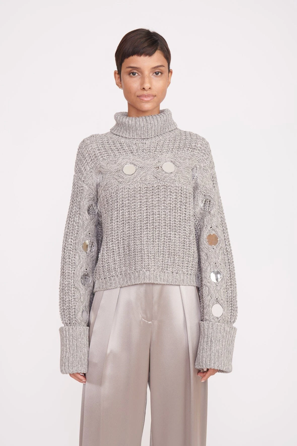 VERNACULAR SWEATER | MIRRORED HEATHER GREY 3 VERNACULAR SWEATER | MIRRORED HEATHER GREY