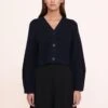 MIRABEL CARDIGAN | NAVY -Staud 049 220915 Staud Resort Ecom 01551 web