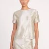 INGRID TOP | SILVER 1 INGRID TOP | SILVER -Staud 10 INGRID TOP TULIP SKIRT SILVER 0184 web