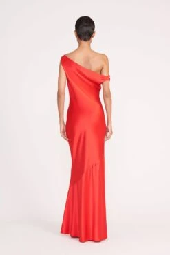 ASHANTI DRESS | RED ROSE -Staud 124 ASHANTI DRESS SPICY RED 0897 web