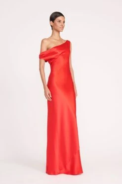 ASHANTI DRESS | RED ROSE -Staud 125 ASHANTI DRESS SPICY RED 0894 web