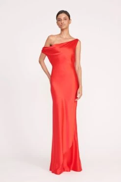 ASHANTI DRESS | RED ROSE -Staud 127 ASHANTI DRESS SPICY RED 0886 web