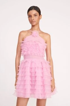 MINI FLORIAN DRESS | TULIP -Staud 130 MINI FLORIAN DRESS CHERRY BLOSSOM 0873 web