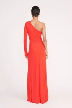 SERENA DRESS | RED ROSE -Staud 17 SERENA DRESS RED ROSE 1403 web
