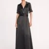 MILLIE DRESS | BLACK SATIN -Staud 212 MILLIE DRESS BLACK SATIN 0489 web