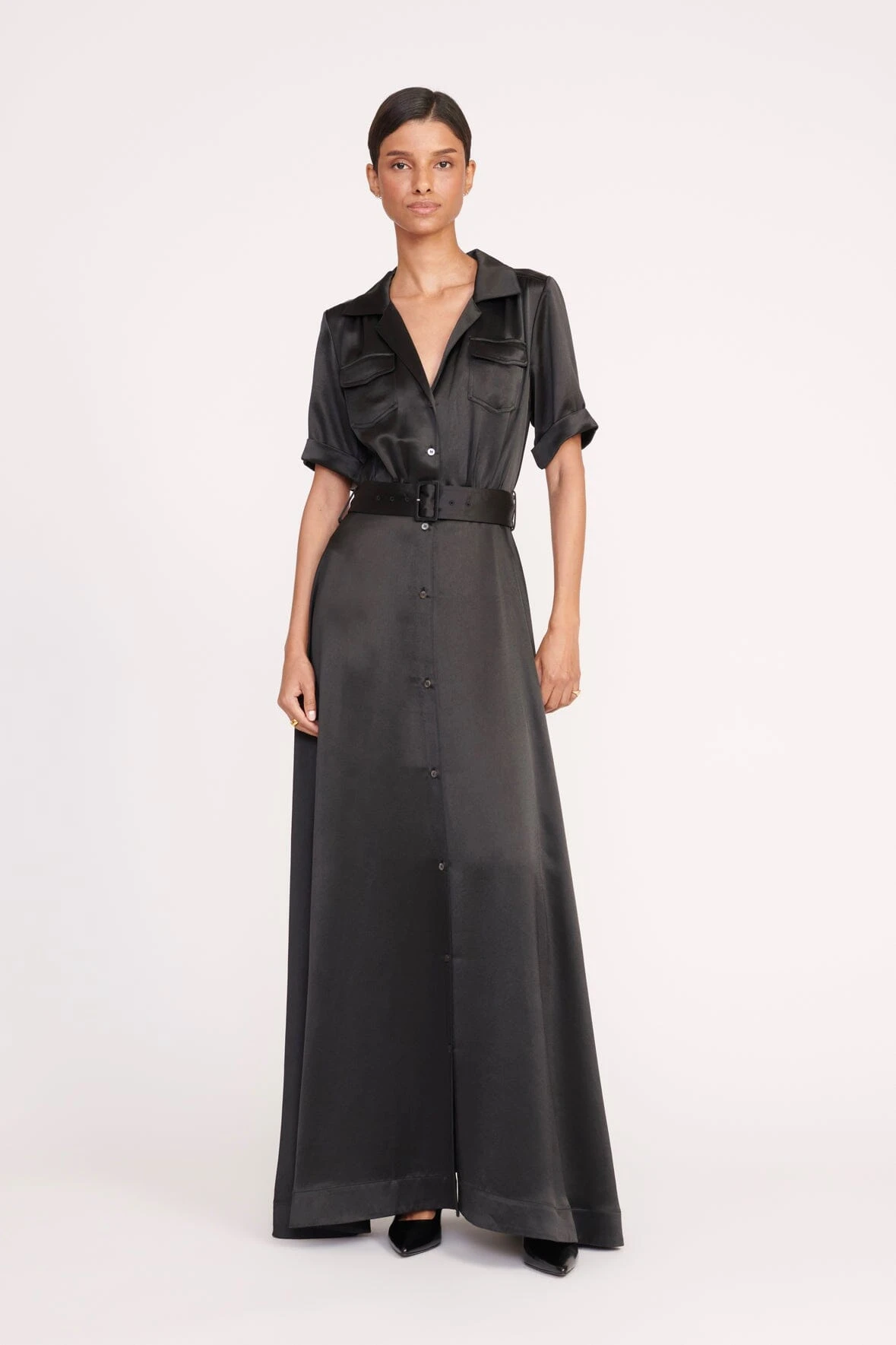 MILLIE DRESS | BLACK SATIN 3 MILLIE DRESS | BLACK SATIN