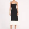 FARIDAH DRESS | BLACK IVORY -Staud 256 FARIDA DRESS BLACK IVORY 0297 web