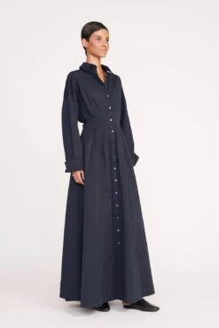 WINONA DRESS | NAVY -Staud 276 WINONA DRESS BLACK 0158 web 7fefb3bc ab8b 43fb 9e6b c929f02c5384