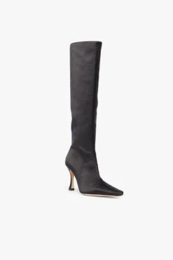 CAMI BOOT | BLACK SATIN -Staud 458 1282 BLK 1 web