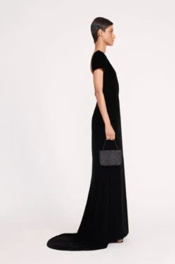 CARMEN BEADED BOX BAG | BLACK -Staud 58 EMELYN DRESS BLACK 1216 web 1