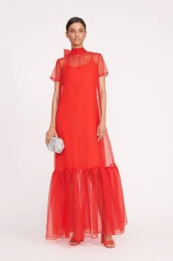 CALLUNA DRESS | RED ROSE -Staud 84 CALLUNA DRESS RED ROSE 1074 web