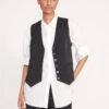 BRETT VEST | BLACK -Staud 97 BRETT VEST BLACK SUITING LUISA BLACK 1015 web