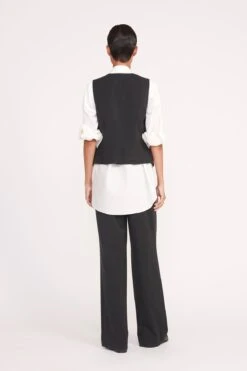BRETT VEST | BLACK 9 BRETT VEST | BLACK -Staud 98 BRETT VEST BLACK SUITING LUISA BLACK 1014 web