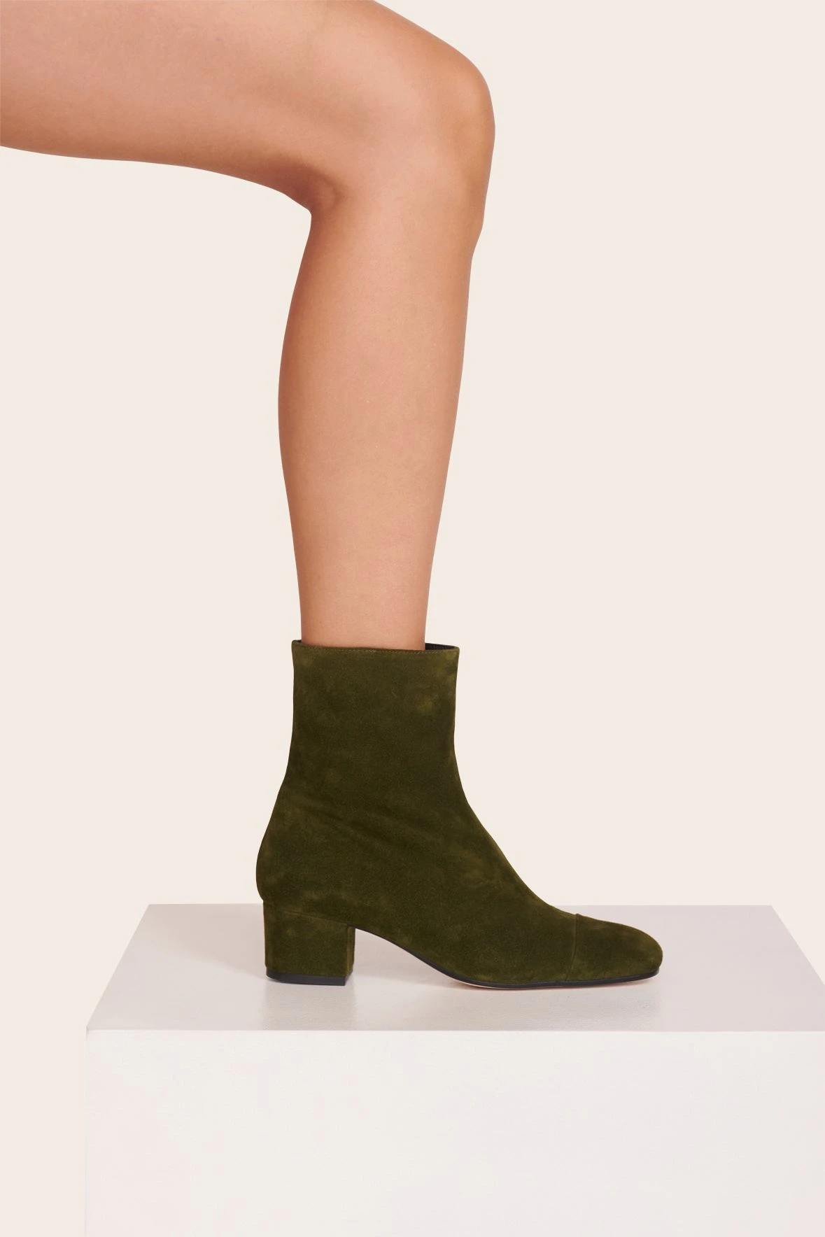 AIMEE SHORT BOOT | OLIVE SUEDE 4 AIMEE SHORT BOOT | OLIVE SUEDE - Image 2
