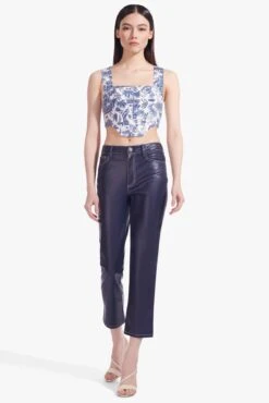 ALICE TOP | CHINA BLUE TOILE 14 ALICE TOP | CHINA BLUE TOILE -Staud Alice Top Blue Toile Cropped Elliot Pant Navy 00174 web
