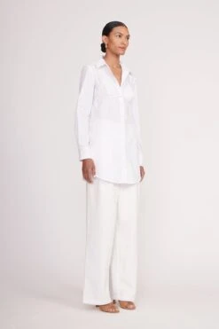ALITA TUNIC | WHITE 15 ALITA TUNIC | WHITE -Staud Alita Tunic White Luisa Pant Ivory 00241 web