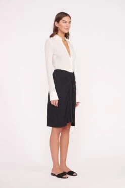 BRENDAN DRESS | WHITE BLACK -Staud BRENDAN DRESS WHITE BLACK 01443 web