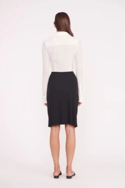 BRENDAN DRESS | WHITE BLACK -Staud BRENDAN DRESS WHITE BLACK 01449 web