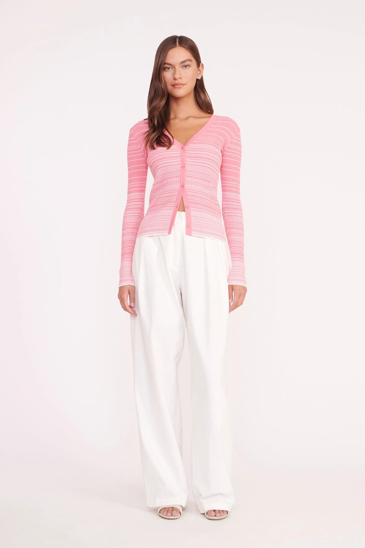 CARGO SWEATER | CORAL PINK WHITE 4 CARGO SWEATER | CORAL PINK WHITE - Image 2