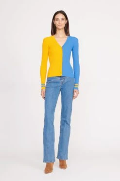 THE STAUD NFL CARGO SWEATER | LOS ANGELES CHARGERS -Staud CARGO SWEATER LOS ANGELES CHARGERS 0100 web