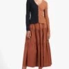 SEA SKIRT | TAN -Staud Cargo Sweater Tan Black Sea Skirt Tan 00932 web 9097b4a5 4742 4ee5 993f 2cff5838cc03