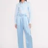 LUISA PANT | FRENCH BLUE SATIN -Staud Copyof013 230601 Staud Fall Ecom 00970 web