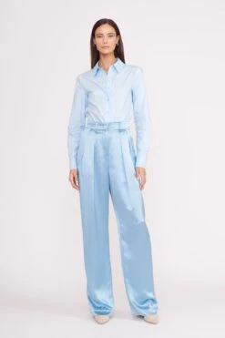 LUISA PANT | FRENCH BLUE SATIN