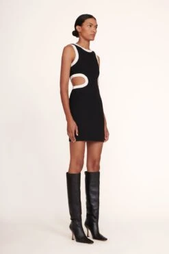 MINI DOLCE DRESS | BLACK 10 MINI DOLCE DRESS | BLACK -Staud Dana Dress Buff Black 3 Looks 011 edit web