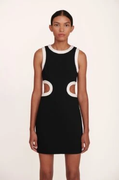 MINI DOLCE DRESS | BLACK 12 MINI DOLCE DRESS | BLACK -Staud Dana Dress Buff Black 3 Looks 016 edit web
