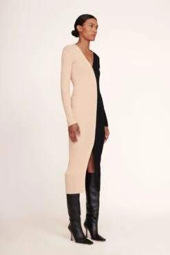 SHOKO SWEATER | BUFF BLACK -Staud Dana Dress Buff Black 3 Looks 021 edit web