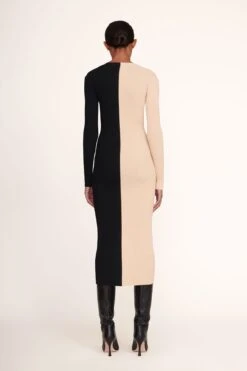 SHOKO SWEATER | BUFF BLACK -Staud Dana Dress Buff Black 3 Looks 024 edit web