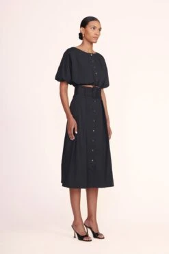 ELLINGTON TOP | BLACK -Staud Ellington Top Black Kingsley Skirt Black 00228 web