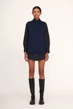 PALAMINO TALL BOOT | BLACK -Staud Fern Dress Navy Black 002 edit web f5ec9f62 4be8 4db9 8bca b31939b6e8ec