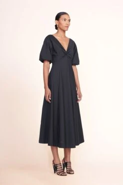 EMMA HEEL | BLACK -Staud Finley Dress Black 04664 web 2