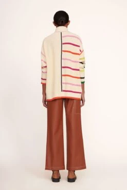 HAMPTON SWEATER | CREME RAINBOW MULTI -Staud Hampton Sweater Creme Multi 007 edit web