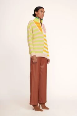 HAMPTON SWEATER | CAPRI STRIPE MULTI -Staud Hampton Sweater Spring 003 edit web