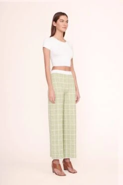 ILA TOP | WHITE -Staud ILA TOP WHITE AVALANCHE PANT MAZE MOSS 00501 web