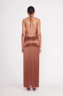 JANET DRESS | CLOVE -Staud Janet Dress Clove 04632 web