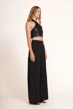 KAI TOP | BLACK VEGAN LEATHER -Staud Kai Top Black 004 edit web