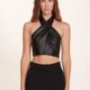 KAI TOP | BLACK VEGAN LEATHER -Staud Kai Top Black 017 edit web