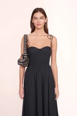 TOMMY BEADED BAG | BLACK WHITE -Staud LANDRY DRESS BLACK 00256 web 1534163f afd0 472a 8e4a 6b4a597732fc