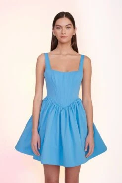 LANDSCAPE DRESS | AZURE -Staud Landscape Dress Azure 00594 web