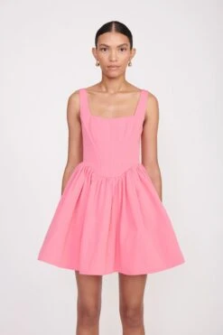 LANDSCAPE DRESS | CORAL PINK -Staud Landscape Dress Coral Pink 00484 web