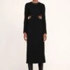 LONG SLEEVE DOLCE DRESS | BLACK 2 LONG SLEEVE DOLCE DRESS | BLACK -Staud Long Sleeve Dolce Dress Black 001 edit web