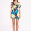 MINI MILLA DRESS | MARBLE WAVE 2 MINI MILLA DRESS | MARBLE WAVE -Staud MINI MILLA MARBLE WAVE 04724 2 web