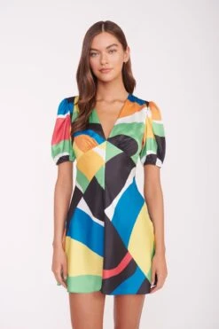 MINI MILLA DRESS | MARBLE WAVE 13 MINI MILLA DRESS | MARBLE WAVE -Staud MINI MILLA MARBLE WAVE 04756 2 web