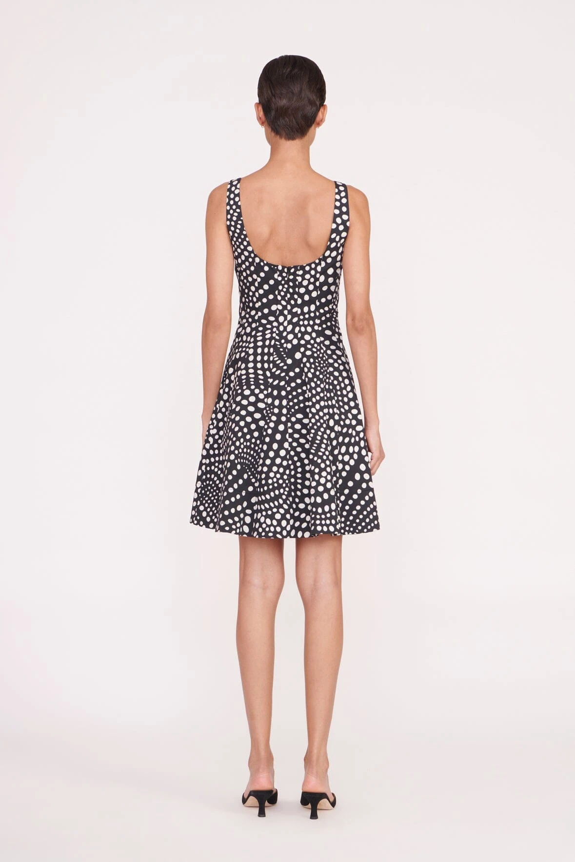 MINI WELLS DRESS | BLACK WAVY DOT 6 MINI WELLS DRESS | BLACK WAVY DOT - Image 4